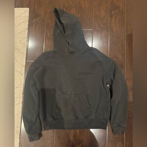 Essentials fear of god black with black velvet writing size small